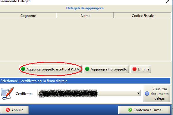 2.1 Delega conferita ad un soggetto iscritto al PdA 