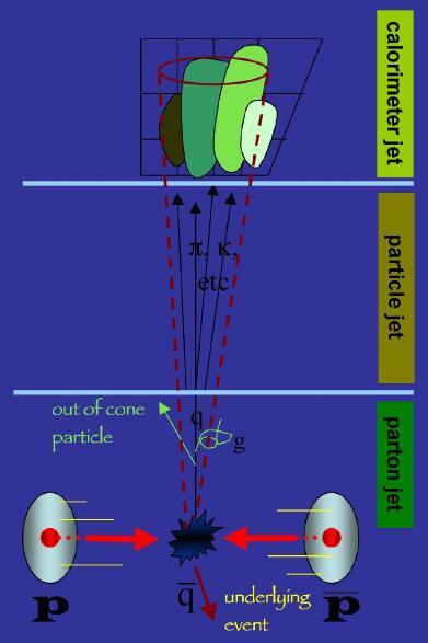 Energia dei jet: correzioni dovuti a: Non linearità della risposta del calorimetro Regioni non coperte dai rivelatori clustering Risposta del calorimetro per