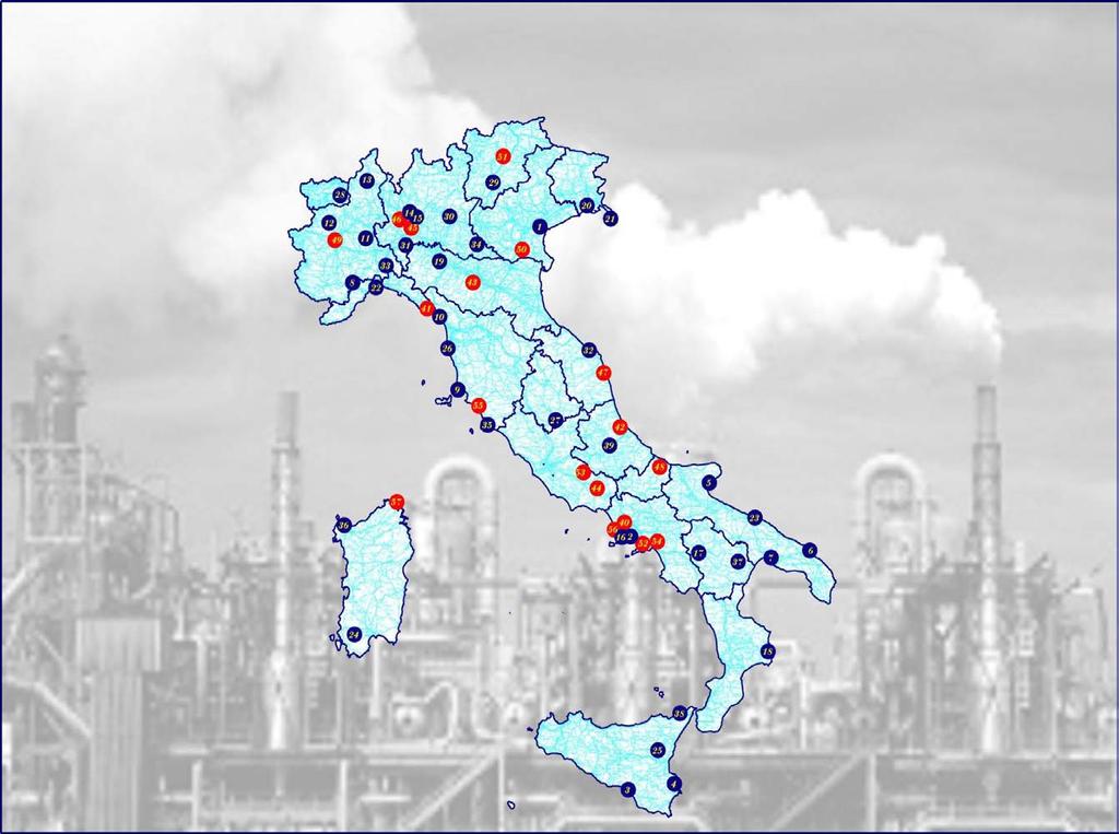 Il Decreto Ministro Ambiente del 11/01/2013 riassegna le competenze per i siti di bonifica di interesse nazionale: Siti di interesse nazionale rimasti di competenza Ministero Ambiente Siti di