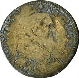Sisto V (1585-1590) 1084. Bianco, 1585-1590 Argento g 4,29 mm 28,94 inv.
