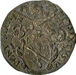 Sisto V (1585-1590) 1088. Sisto (o giulio), 1585-1586 Argento g 3,36 mm 26,37 inv.
