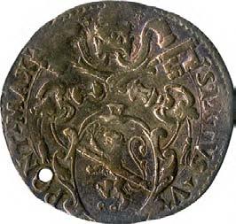 Sisto V (1585-1590) 1093. Sisto (o giulio), 1585-1586 Argento g 2,88 mm 26,21 inv.