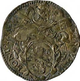 Sisto V (1585-1590) 1104. Sisto (o giulio), 1586-1587 Argento g 3,10 mm 27,02 inv.