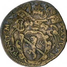 Sisto V (1585-1590) 1105. Sisto (o giulio), 1586-1587 Argento g 3,08 mm 26,19 inv.