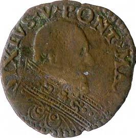 Sisto V (1585-1590) 1121. Sesino, 1585-1590 Mistura g 1,18 mm 17,37 inv.