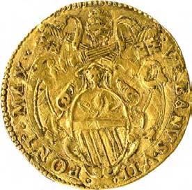 Urbano VII (1590) 1157. Doppia, 1590 Oro g 6,54 mm 27,64 inv.