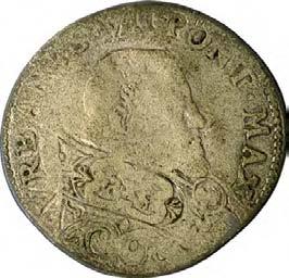 Urbano VII (1590) 1159. Bianco, 1590 Argento g 4,09 mm 30,47 inv.