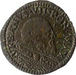 Urbano VII (1590) 1162. Sesino, 1590 Mistura g 1,05 mm 18,25 inv. SS-Col 599364 D/ VRBANVS VII PON MAX Busto di Urbano VII a d.