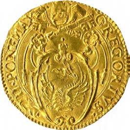 Gregorio XIII (1572-1585) 1003. Scudo d oro del sole, 1583-1584 Oro g 3,29 mm 25,33 inv.