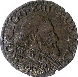 Gregorio XIV (1590-1591) 1178. Sesino, 1590-1591 Mistura g 0,91 mm 16,92 inv.