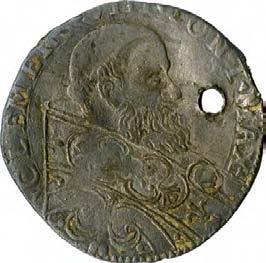 Clemente VIII (1592-1605) 1193. Bianco (falso d epoca), 1592-1596 Argento (?) g 3,96 mm 28,09 inv.