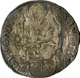 con vessillo R/ SANCTVS PETRONIVS Mezza figura di San Petronio sopra lo stemma della città di Annotazioni d epoca: Reale