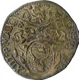 Gregorio XIII (1572-1585) 1025. Gregorio, 1583-1584 Argento g 2,93 mm 26,22 inv.