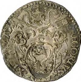 Gregorio XIII (1572-1585) 1026. Gregorio, 1583-1584 Argento g 3,49 mm 26,96 inv.