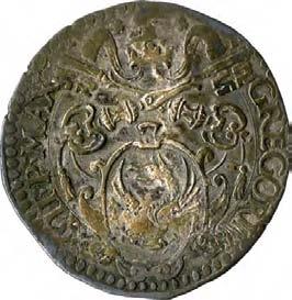 Gregorio XIII (1572-1585) 1027. Gregorio, 1583-1584 Argento g 3,36 mm 28,08 inv.