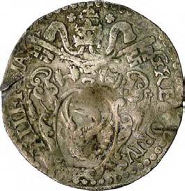 Gregorio XIII (1572-1585) 1028. Gregorio, 1583-1584 Argento g 3,32 mm 28,35 inv.