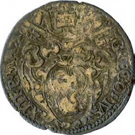 Gregorio XIII (1572-1585) 1029. Gregorio, 1583-1584 Argento g 3,30 mm 27,40 inv.