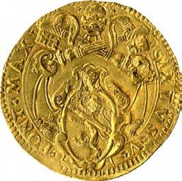 Sisto V (1585-1590) 1057. Doppia, 1587-1590 Oro g 6,62 mm 28,84 inv.