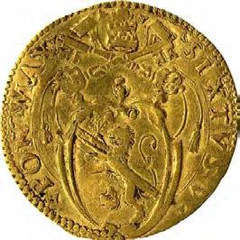 Sisto V (1585-1590) 1063. Scudo d oro del sole, 1585-1586 Oro g 3,20 mm 25,06 inv.