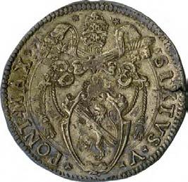 Sisto V (1585-1590) 1065. Gabellone, 1586-1590 Argento g 12,02 mm 34,44 inv.