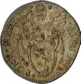 Sisto V (1585-1590) 1066. Gabellone, 1586-1590 Argento g 11,95 mm 32,94 inv.
