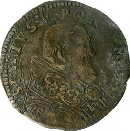 Sisto V (1585-1590) 1081. Bianco, 1585-1590 Argento g 4,45 mm 28,52 inv.