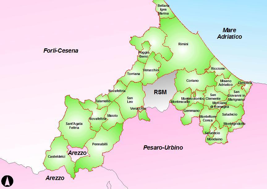 2 UBICAZIONE DEGLI INTERVENTI Il territorio oggetto degli interventi di manutenzione e mitigazione del rischio idraulico e idrogeologico ricade all interno dei confini dei sette Comuni dell Alta