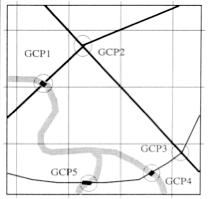 I GCP sono definiti da due coppie di coordinate: le coordinate originali cioè le coordinate immagine le