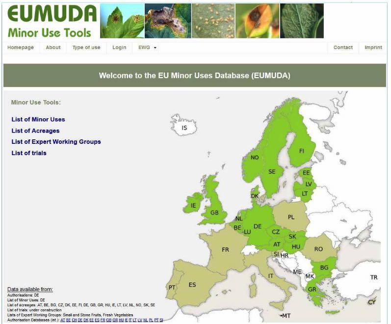 Commissione Usi Minori Risultati Aggiornamento del database degli usi minori a livello EU www.eumuda.