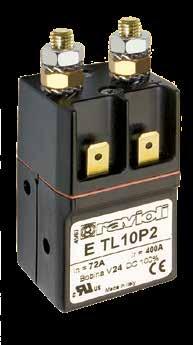 Contattori unipolari Tipi TL10 I contattori unipolari serie LOGO tipi TL10 sono disponibili nelle versioni con: bobina intermittente 50% bobina prolungata (opzione S) bobina permanente interm.