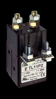Contattori unipolari Tipi TL11 I contattori unipolari serie LOGO tipi TL11 sono disponibili nelle versioni con: bobina intermittente 50% bobina permanente interm.