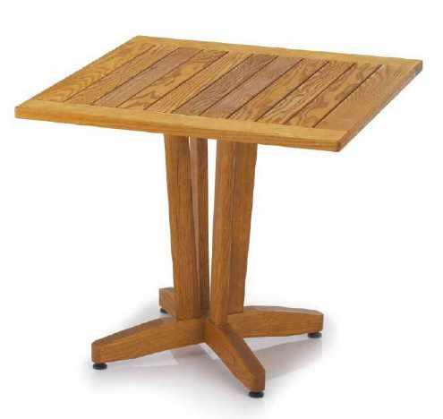 02 03 04 FIXED TABLE H 73 cm WITH WOODEN TOP 80X80 cm FINISH WALNUT STAIN PIANI