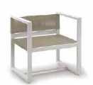 CLOTH SMALL TABLE: PAINTED OR ANODIZED ALUMINIUM FRAME AND TOP DIMENSIONI: DIMENSIONS: PANCA/ SOFA H