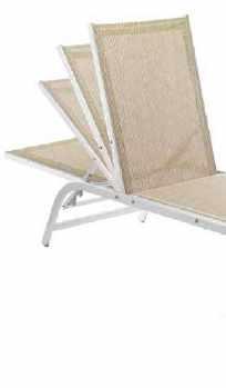 WITHOUT STRING DIMENSIONI: 185/206 X L 64 CM H 40 CM SANTORINI SUNBED STACKABLE MODEL IS IDEAL FOR SWIMMING POOL,