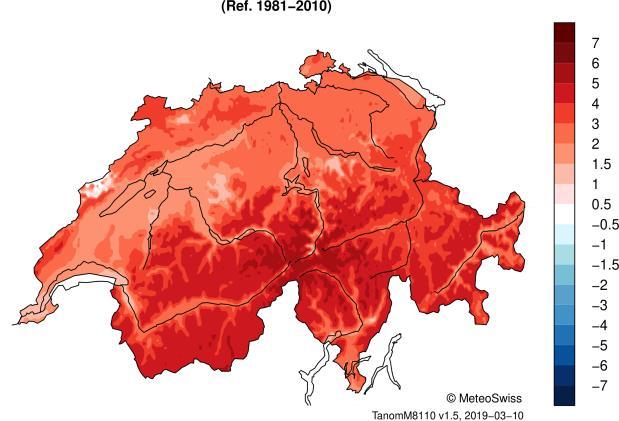 della temperatura mensile dalla norma Precipitazioni mensili (mm) Precipitazioni mensili in %