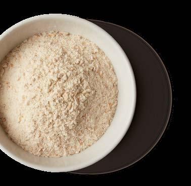 Miscela con riso rosso intero e farina di riso rosso su una base di farina di Tipo 1 a bassa raffinazione da filiera italiana MantoGrano.