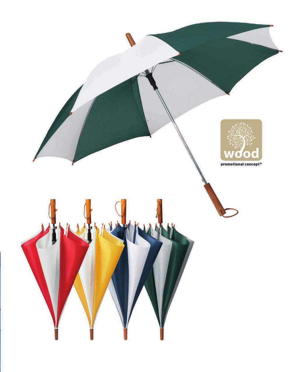 Patch MANICO E PUNTALE PL116 PATCH ombrello bicolore con manico e puntale in legno fusto in metallo rib
