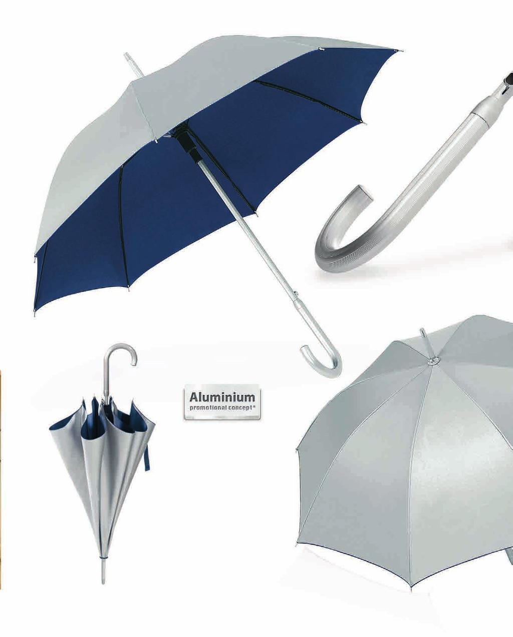 PL102 LUNAR ombrello con fusto, manico e puntale in alluminio rib in metallo