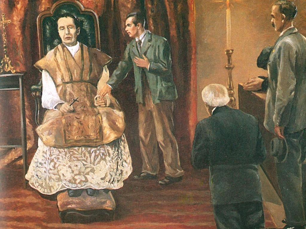 Nel gennaio 1888 muore Don Bosco. La prima grazia del santo è per il giovano Orione. Luigi nel tagliare frettolosamente del pane in cucina, si squarcia profondamente il pollice della mano destra.