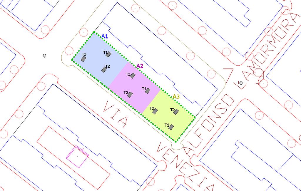 FIGURA 4: localizzazione spaziale delle trincee realizzate all interno del sito in oggetto Nel paragrafo seguente