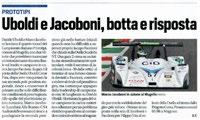 Faccioni apre deciso il campione in carica fa sua la prima frazione davanti a jacoboni che poi lo regola nella seconda corsa di Dario Lucchese C AMPAGNANO - Il Campionato Italiano Prototipi si è