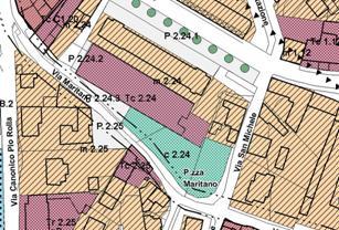 UBICAZIONE : P.zza Maritano (Distretto D2 - Tav di PRGC 2f) Art. 92.14 Tc 2.24 Superficie fondiaria mq 2.