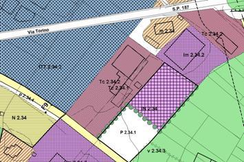UBICAZIONE : Via Torino int. (Distretto D2 - Tav di PRGC 2g) Art. 92.20 Tc 2.34.2 Superficie fondiaria mq 4.