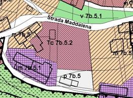 UBICAZIONE : Provinciale per Maddalena (Distretto D7b - Tav di PRGC 2e) Art. 92.33 Tc 7b.5.2 Superficie fondiaria mq 2.