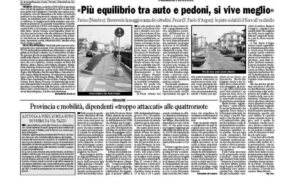 Provincia di Bergamo, per l attuazione di sistemi per la moderazione del traffico.