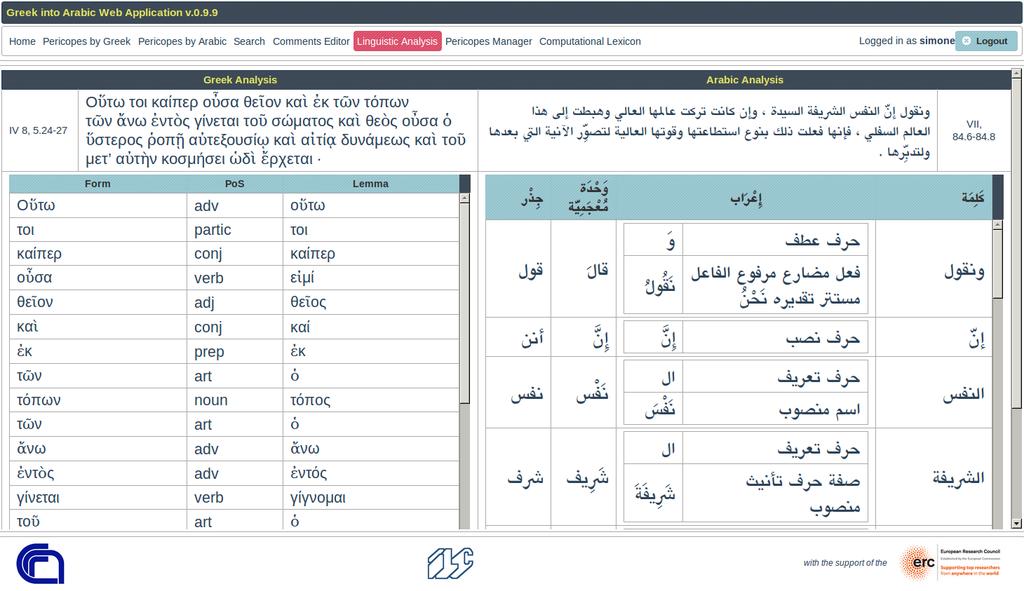 Linguistic Analysis Semiautomatic Part