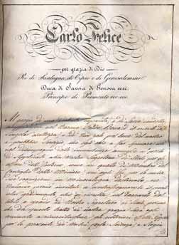 - Nizza 13 febbraio 1830, decreto su pergamena con
