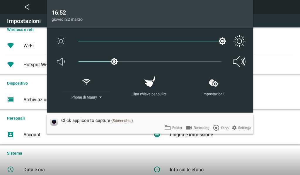 IMPOSTAZIONI ANDROID ANDROID SETTINGS IMPOSTAZIONI ANDROID Premendo l icona all interno del menù APP del VM010 si accede alle impostazioni di sistema Android.