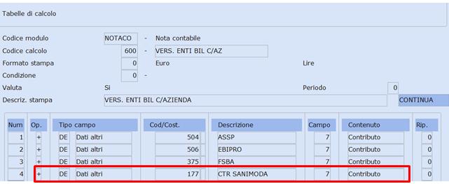 già utilizzato con l aggiunta dei nuovi parametri. Il parametro "Imp. Fisc.