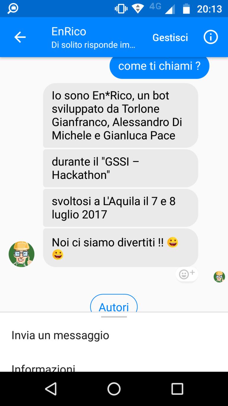 COME FUNZIONA Vi si accede attraverso le principali piattaforme di messaggistica come Slack, Telegram, Skype e Facebook